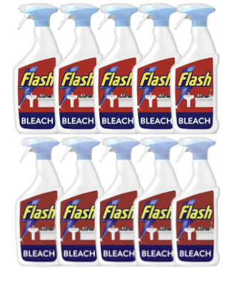 Flash Multi-Purpose Spray Bleach 800ml x 10 Bottles 